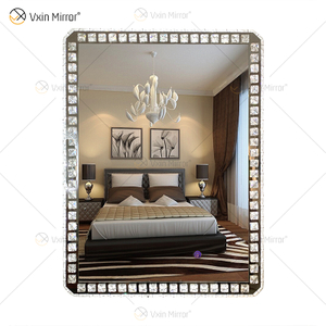 WXDL-119, luz frontal de 3 colores, interruptor de encendido impermeable, marco de cristal de aluminio blanco plateado, espejo de protección ambiental de 4mm