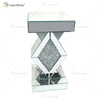 Barato Nuevo diseño Vxin WXF-115-1 Decoración para el hogar Mesa auxiliar de diamantes triturados Mesa auxiliar de muebles de espejo de plata