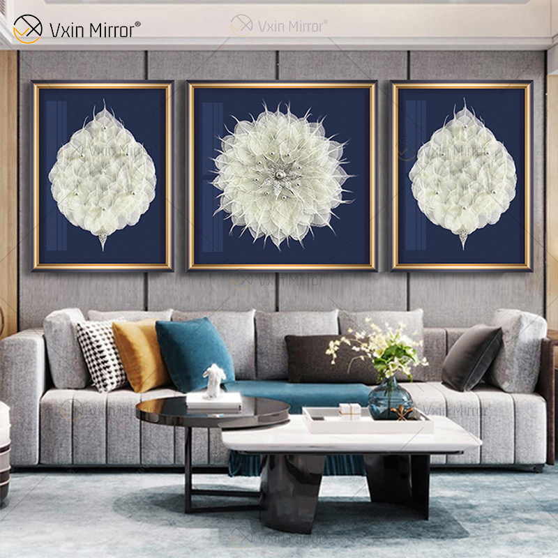 La pintura de hojas reales Vxin WXPA-028 más nueva para la decoración del hogar arte de la pared cuadro colgante para el juego de sala de estar a la venta