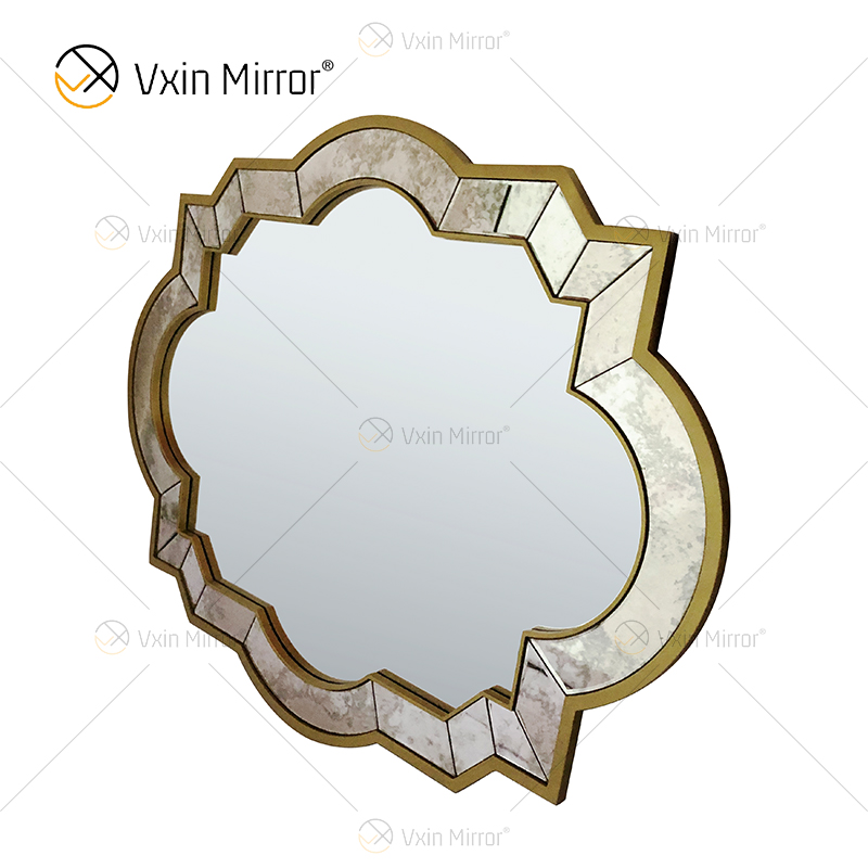 Golden Vxin WXM-1139 Decoración de pared única Espejo de pared de lujo marrón