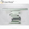 Venta al por mayor elegante WXF-011 encantadora mesa de consola de espejo plateado para muebles de lujo