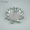 Fuente de fábrica Vxin Mirror Flower VX-07 Candelabro de plata Lotus Crystal Candle Holder
