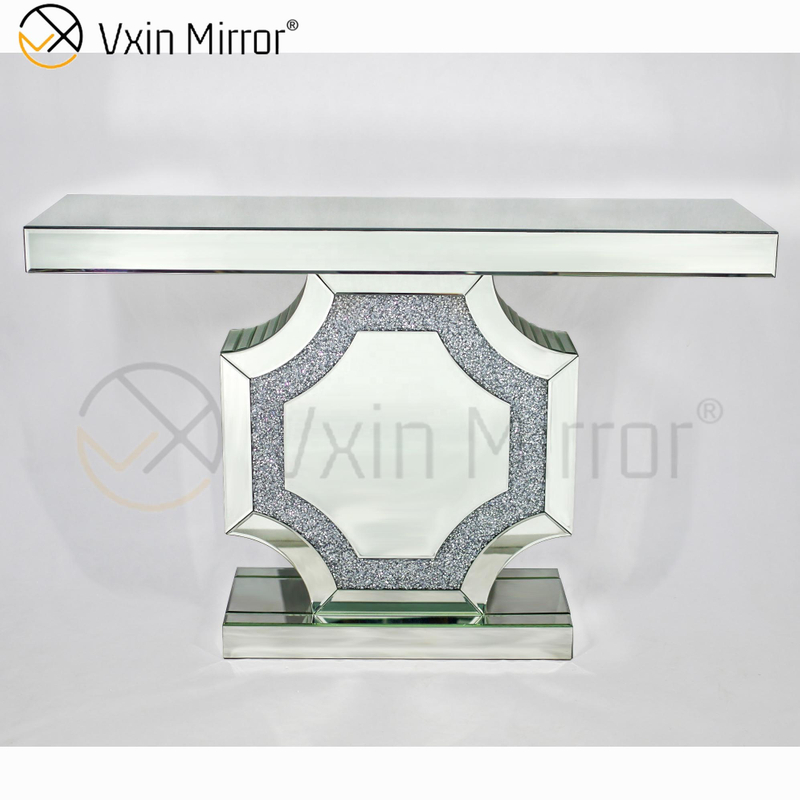 Barato WXF-013 Mesa de consola de estilo moderno 2022 Mesas de consola de diamantes de cristal plateado