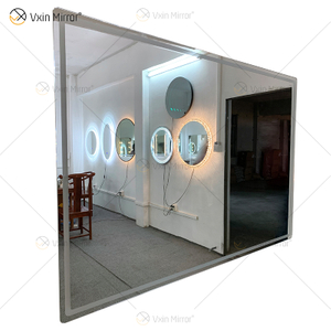 WXDL-120 LED Pantalla de luz de 3 colores Temperatura y tiempo Desempañado Fuente de alimentación impermeable Espejo de protección ambiental