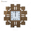 Reloj espejado WXMC-082 Diamante triturado Marrón Reloj redondo de lujo