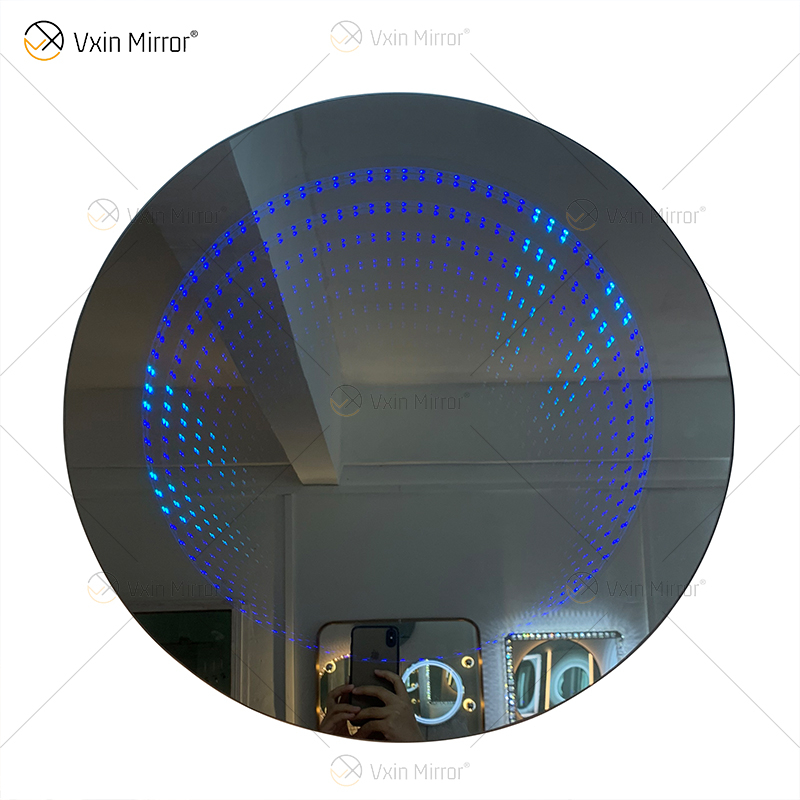 WXDL-114 LED Control remoto Fuente de alimentación impermeable de 6 colores RGB Espejo de túnel de luz sin marco montado en la pared