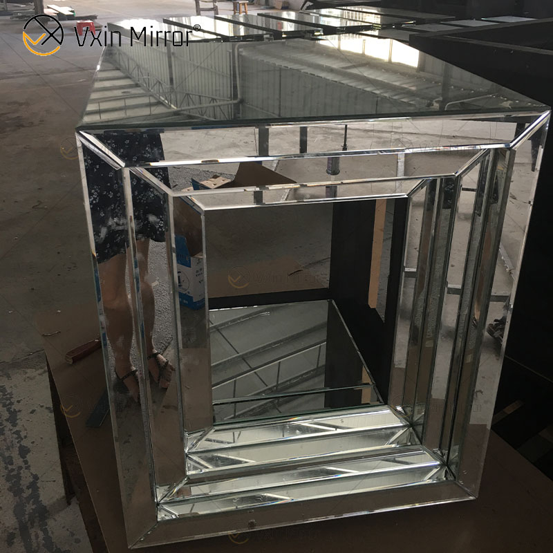 Mesa de esquina de sofás de mesita de noche con espejo moderno personalizado para muebles de hogar WXF-848