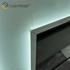 Nuevo diseño WXMF-096 LED plata vidrio esmerilado salón espejo chimenea con inserto interior