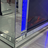 Nuevo diseño WXMF096-2 LED plata cristal sala de estar espejo chimenea con inserto interior