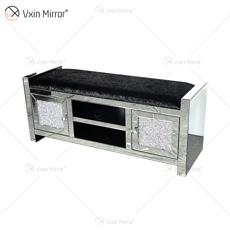 Nuevo diseño WXF-611 soportes de TV modernos con espejo brillante para juego de sala de estar con sofá