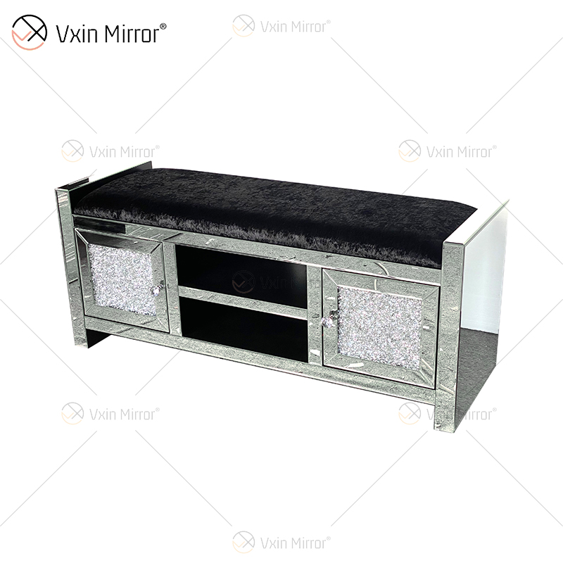 Nuevo diseño WXF-611 soportes de TV modernos con espejo brillante para juego de sala de estar con sofá