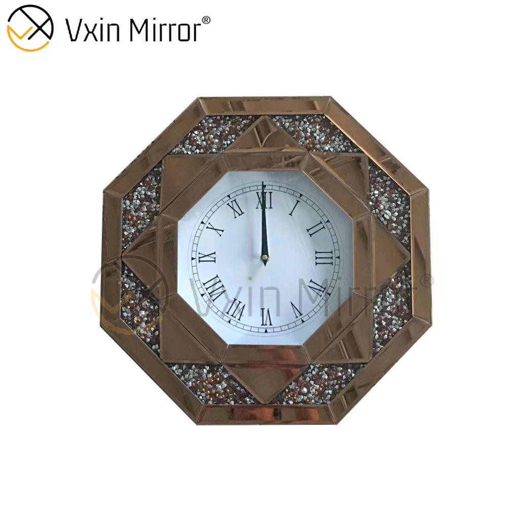 Espejo de pared moderno de diamante triturado de tres colores VXin Mirror