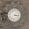 Paquete anti caída Vxin WXMC-008 Reloj de pared con espejo de cristal plateado moderno