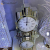 Reloj de mesa rectangular con espejo plateado cristalino WXMC de nuevo diseño de fábrica