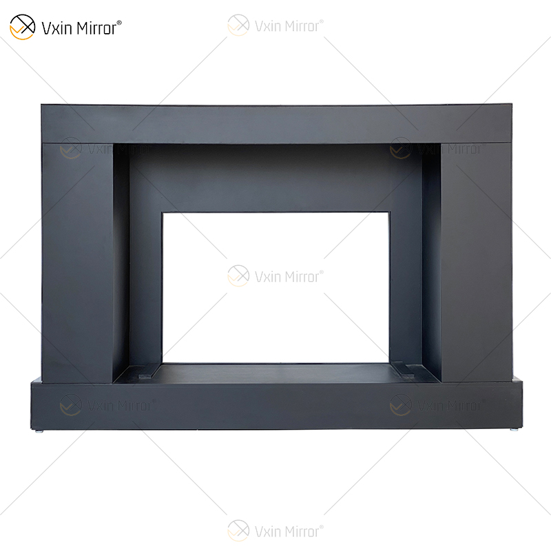 Venta caliente WXWF-1100 Espejo de vidrio simple Fiireplace con inserción de madera de simulación Interior para sala de estar