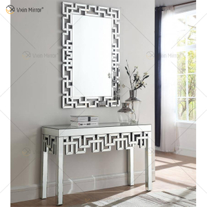 Vxin Mirror Hot Sell Silver Crystal Assembly Consola Mesa con espejo Pasillo en muebles de sala de estar