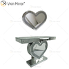 Mesa de consola de diseño de corazón de cristal plateado con suministro de fábrica de espejos Vxin con pasillo de espejo para muebles de sala de estar