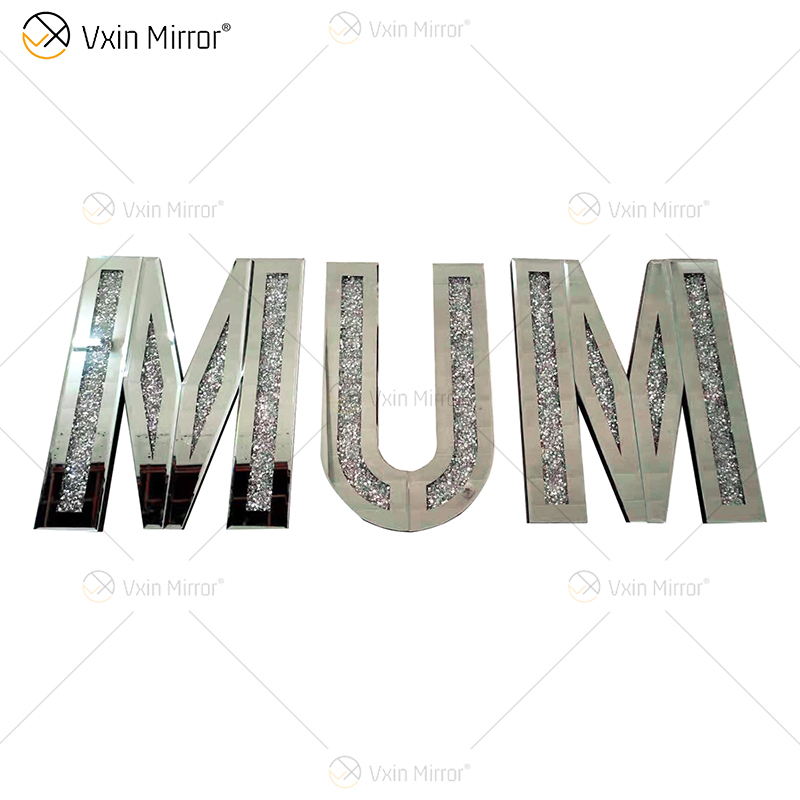 AMOR Y HOGAR Y MAMÁ Y SEXY Dulce y encantador Decoración de la casa Espejos Morden Wall Diamond Decor