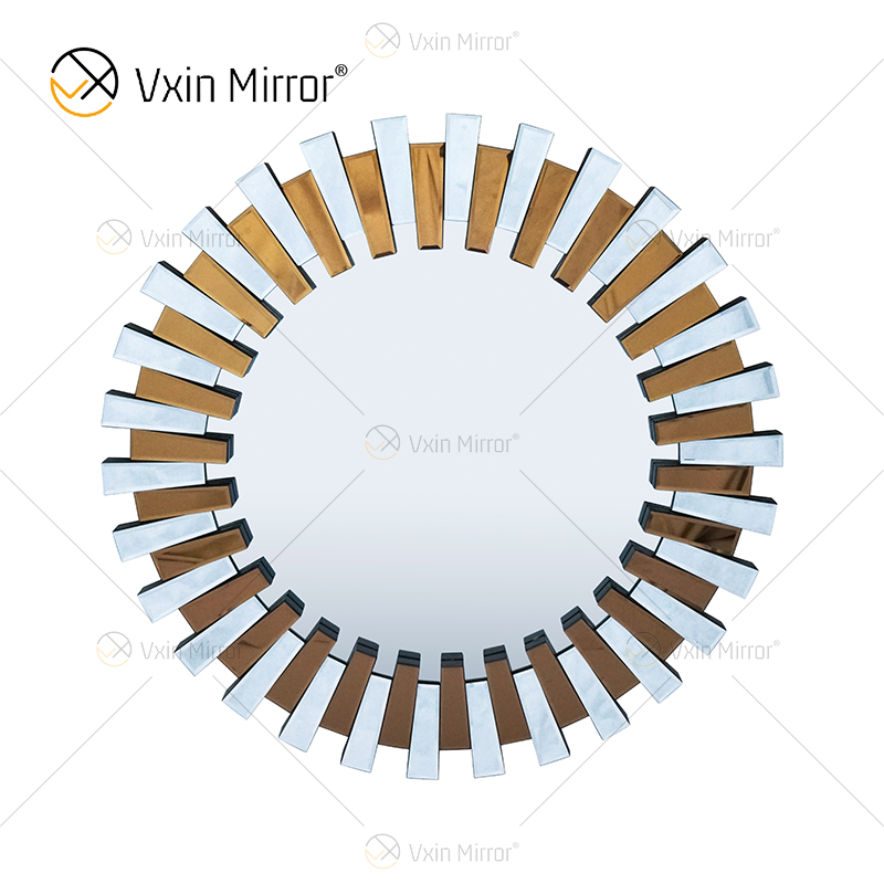 3D 2 colores Ambos WXM-1021 Decoración de pared Marrón con espejo de plata para colgar en la pared