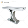 Venta al por mayor Elegante WXF-547 Encantadora mesa de consola con espejo plateado para muebles