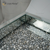 Suministro de fábrica WXMT-016 Bandeja rectangular con espejo de diamante triturado de plata con decoración moderna