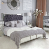 Vxin Antique Furniture WXWF-1082 Cama King Grace Champagne Silver Frame Mirrored Super Bed