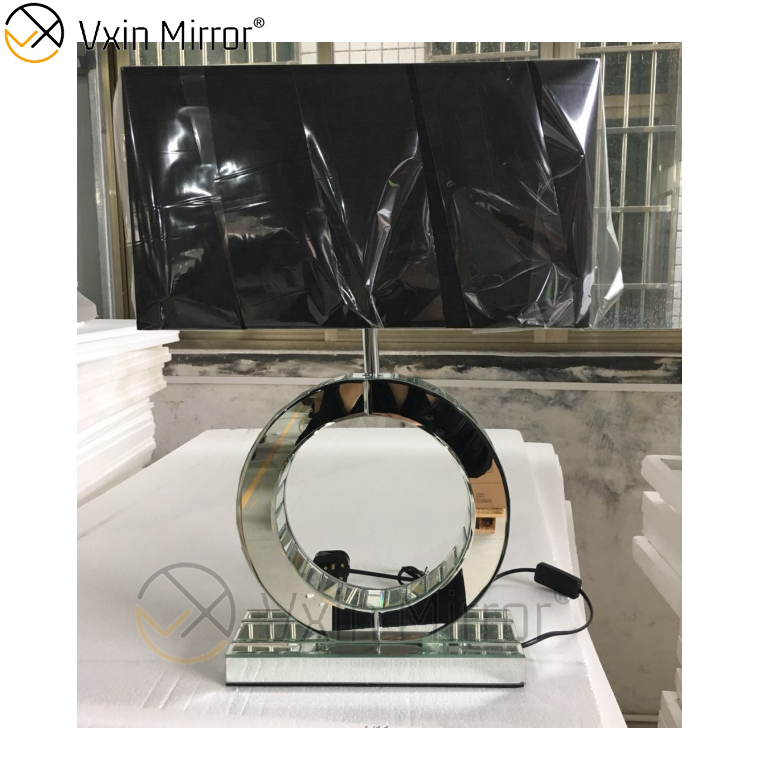 Lámpara de espejo de cristal triturado de plata moderna WXL-007 para muebles de dormitorio