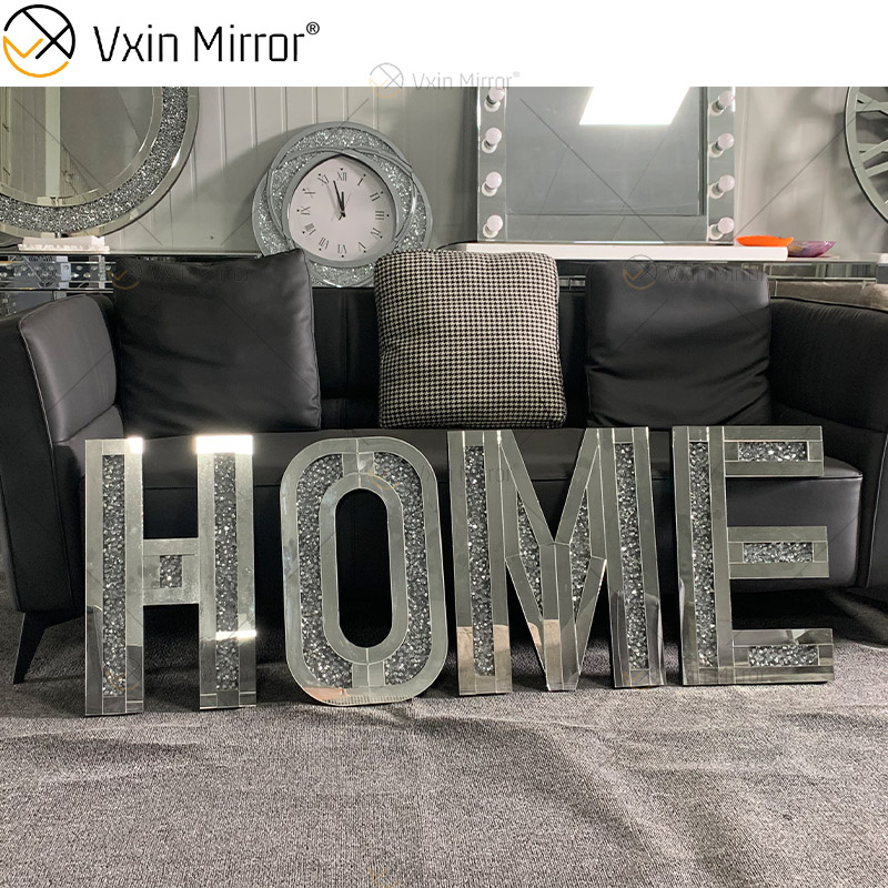 AMOR Y HOGAR Decoración de la casa dulce y encantadora Espejos Morden Wall Diamond Decor