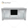 Gran oferta 2019, muebles de plata con diamantes de cristal, soportes para gabinete de TV, 1 cajón, 2 puertas