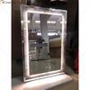 Top Design WXM-2593 LED 3 colores LED luz espejo diamante elegante maquillaje espejo sala de estar espejo