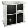 Vxin Home Decor WXF-142 Gabinete de vino alto con espejo de diamante triturado plateado con un cajón