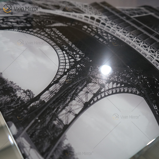 VXin WXPP-21 decoración del hogar marco de vidrio espejo Torre Eiffel arte cristal porcelana pintura espejo pared arte