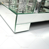 Muebles espejados Sala de estar Moderno europeo WXF-162 Soportes de TV de vidrio de último diseño con diamante
