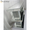 Muebles de lujo Diamond Silver Mirrored Glass Rectángulo Mesa de centro