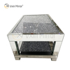 Mesa auxiliar personalizada WXF-117-1 Mesa de centro de plata hecha en casa con diamante triturado