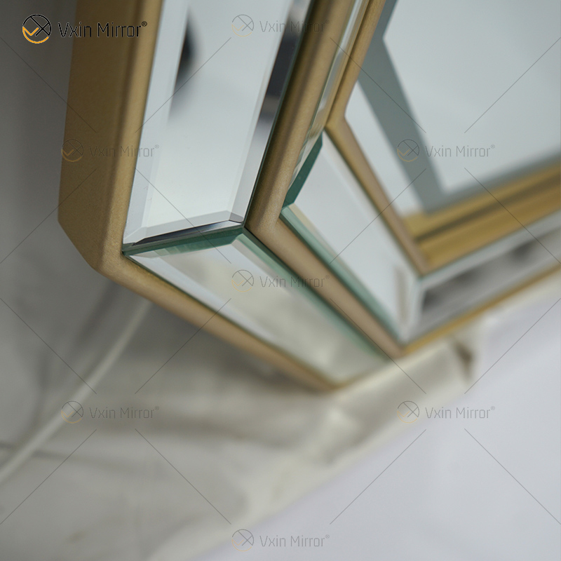 Espejo de tocador VXin WXDL-101 Estación de espejo de salón de dientes azul brillante de lujo con música de reproducción