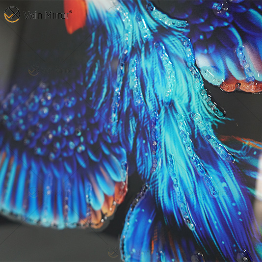 Vxin WXMA-54 pintura de porcelana de cristal marco cubierto de resina espejo decorativo arte de pared