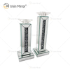 Nombre personalizable Moderno Elegante WXP-002 Plata Diamante triturado Mirrorr Portavelas