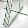 Pasillo de lujo, gabinete de espejo de cristal de diamante triturado, mesita de noche redonda plateada con espejo, sofás, mesa de centro, muebles, WXF-145