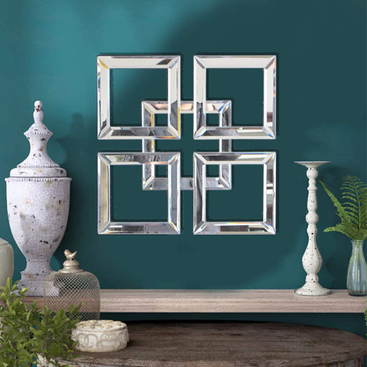 Espejo decorativo de pared con espejo cuadrado con borde biselado Espejos de pared modernos de moda WXM-1590