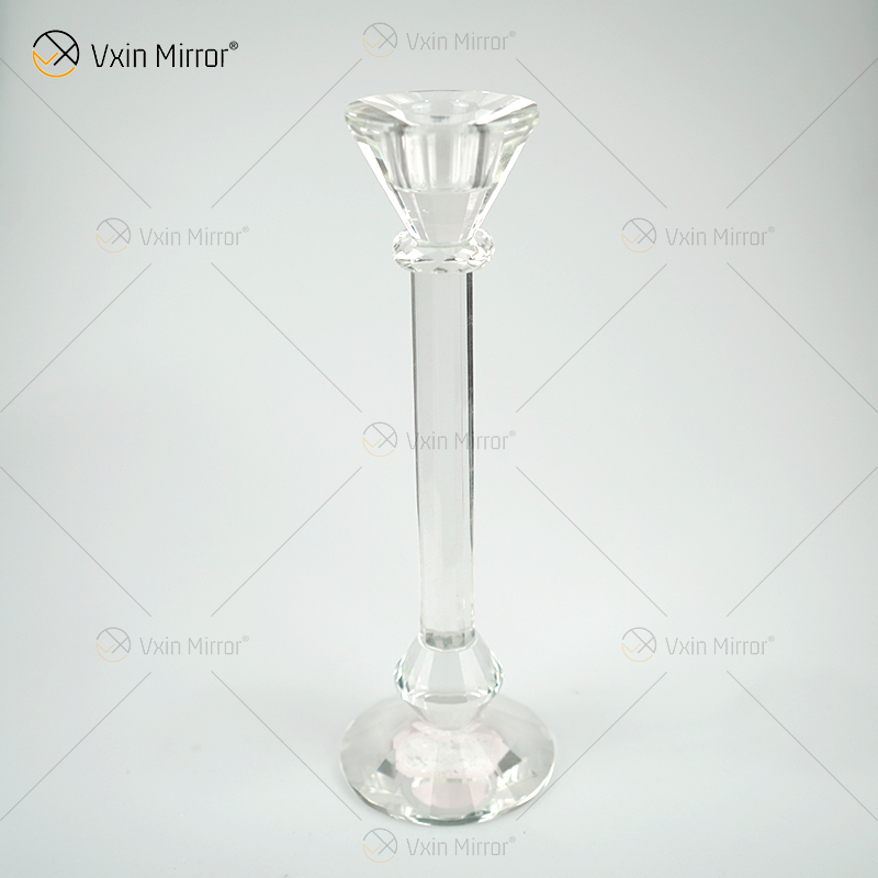 Vxin Mirror Popular VX-08 Silver Elegant Candlestick Crystal Candle Holder