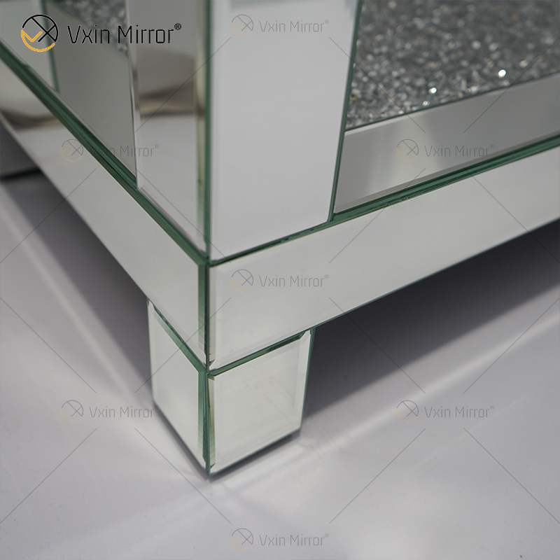 Vxin Mirrored Furniture WXF-117-2 Mesa de consola moderna y elegante con diamantes crudos