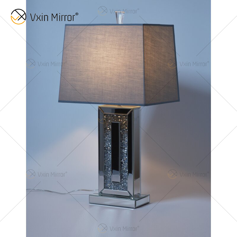 WXTL-146 de alta calidad, moderna lámpara de espejo de noche de cristal triturado con pantalla para sofá seccional