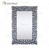 Espejo de pared de cristal grande plateado de calidad superior marrón plateado 2 colores decoración de pared WXM-1051