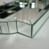 Elegant Decor WXMT-007 Bandeja rectangular con espejo plateado de vidrio moderno