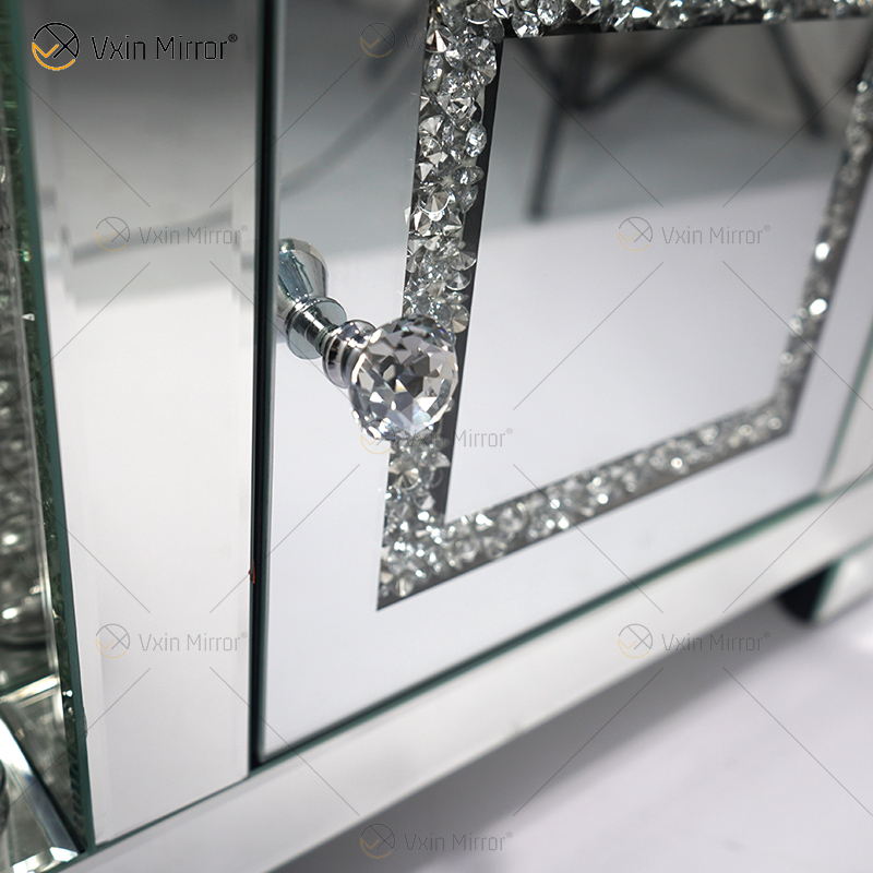 Vxin Mirror WXWF-144 Mueble con espejo Mesita de noche con espejo Mesita de noche con 2 cajones