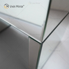 Mesita de noche con espejo de cristal plateado de tres cajones WXF-032 moderna de fábrica