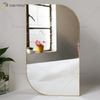 Golden Vxin Decoración de pared única Marco de metal dorado Espejos decorativos Espejo de pared simple y elegante de lujo