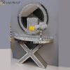 Mesa de consola de muebles para el hogar al por mayor con mesas de consola de diamante de cristal triturado modernas con espejo