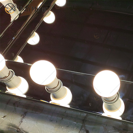 Estilos venecianos LED Vxin WXDL-101 Espejo de tocador iluminado con cristal plateado con 15 bombillas